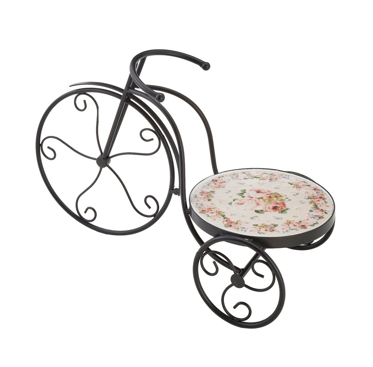 プランタースタンド　ピンクローズ　【薔薇雑貨　ガーデン用品　プランター台　ガーデニング　花台】