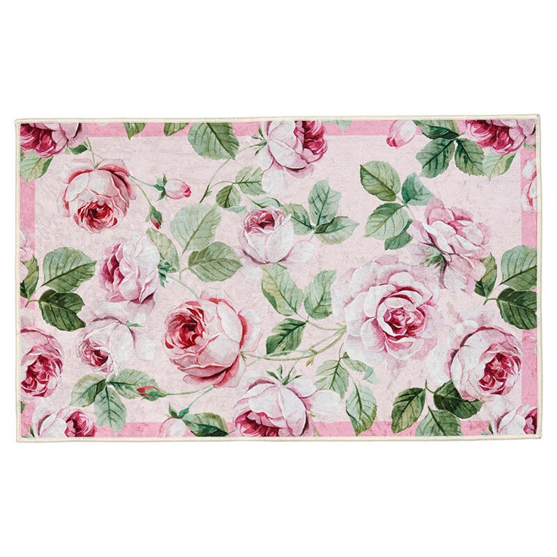 マルチマット　Sサイズ　５０×８０センチ　【薔薇雑貨　玄関マット　ルームマット　キッチンマット　薔薇柄マット　ラグマット　敷物】