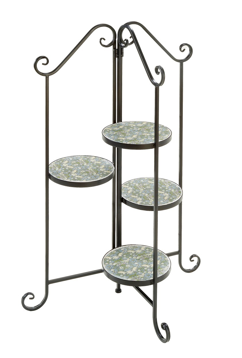 ガーデンラック　バード＆ストロベリー　【薔薇雑貨　ガーデン用品　プランター台　ガーデニング　花台】