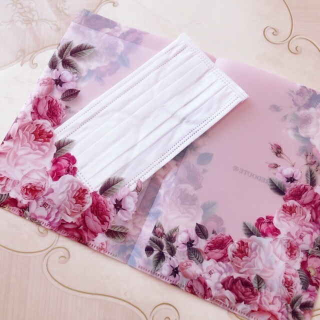 【メール便可】　日本製　ルドゥーテブロッサム　抗菌マルチケース２枚セット（A5サイズ）　【クリアケース　クリアファイル　マスクケース】