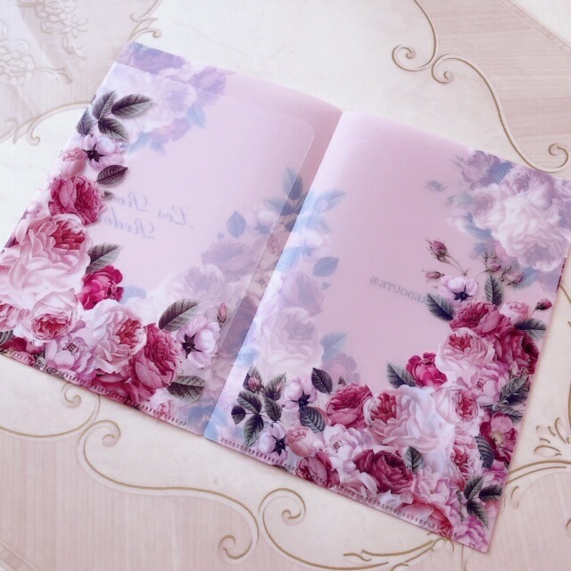 【メール便可】　日本製　ルドゥーテブロッサム　抗菌マルチケース２枚セット（A5サイズ）　【クリアケース　クリアファイル　マスクケース】