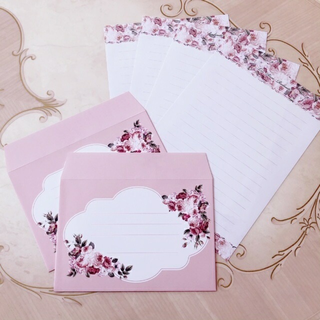 【メール便可】 日本製 ルドゥーテブロッサム レターセット 【薔薇雑貨 ローズ雑貨 文房具 ステーショナリー レターセット お手紙】