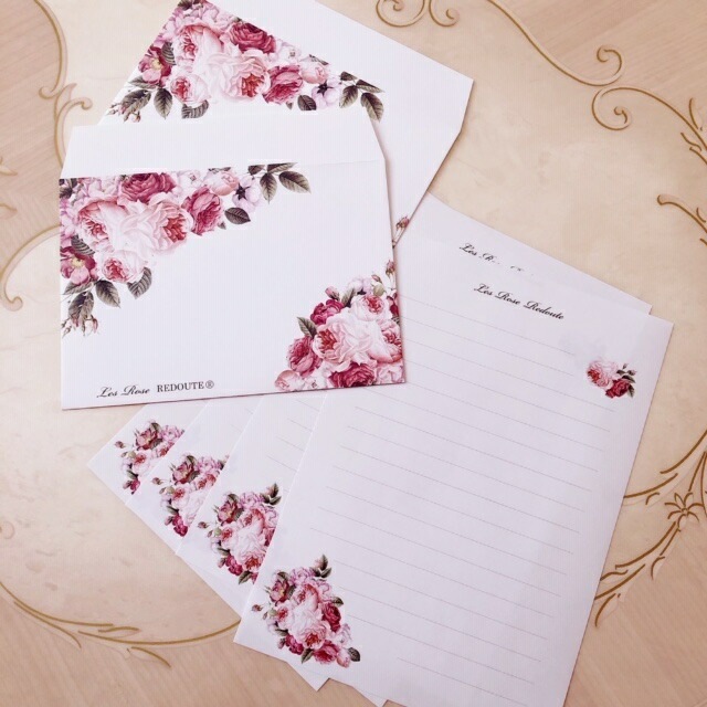 【メール便可】 日本製 ルドゥーテブロッサム レターセット 【薔薇雑貨 ローズ雑貨 文房具 ステーショナリー レターセット お手紙】