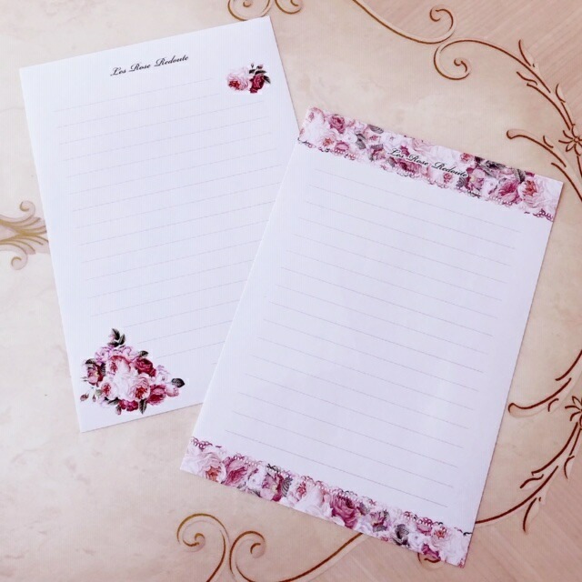 【メール便可】 日本製 ルドゥーテブロッサム レターセット 【薔薇雑貨 ローズ雑貨 文房具 ステーショナリー レターセット お手紙】