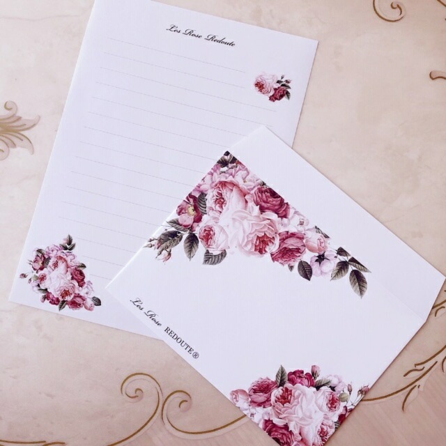 【メール便可】 日本製 ルドゥーテブロッサム レターセット 【薔薇雑貨 ローズ雑貨 文房具 ステーショナリー レターセット お手紙】