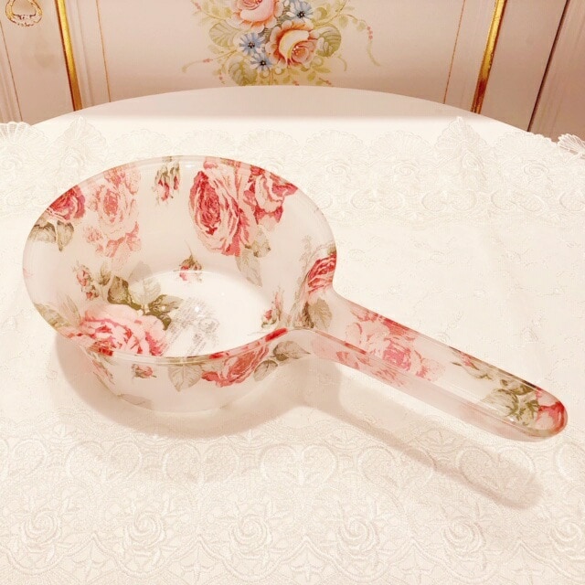 アクリルハンドペール　ルーシー　【薔薇雑貨　ローズ雑貨　お風呂　バスグッズ　サニタリーグッズ　花柄　手桶　バスボウル】