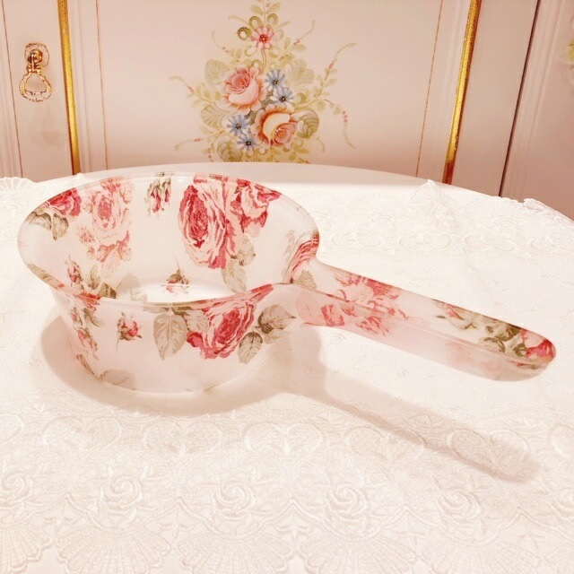 アクリルハンドペール　ルーシー　【薔薇雑貨　ローズ雑貨　お風呂　バスグッズ　サニタリーグッズ　花柄　手桶　バスボウル】