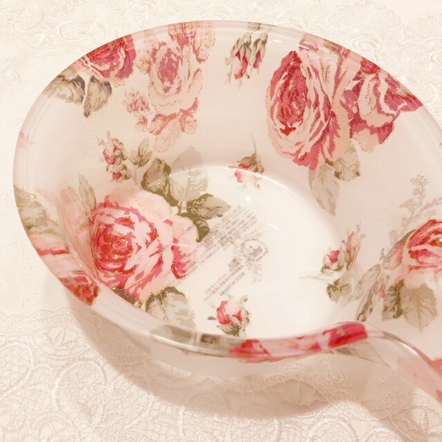 アクリルハンドペール　ルーシー　【薔薇雑貨　ローズ雑貨　お風呂　バスグッズ　サニタリーグッズ　花柄　手桶　バスボウル】