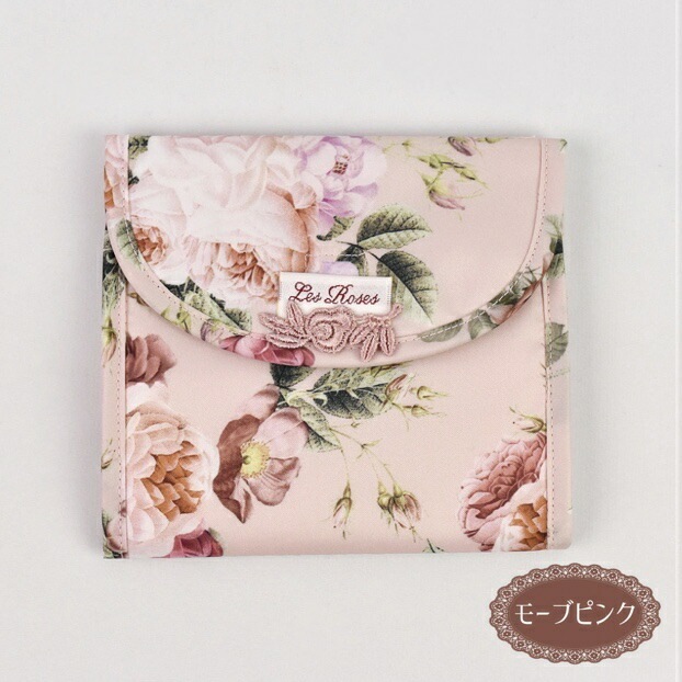 【メール便可】　ルドゥーテブロッサム　抗菌マスクポーチ　【薔薇雑貨　ローズ雑貨　薔薇柄　マスクケース　小物入れ　収納】