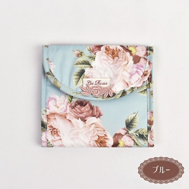 【メール便可】　ルドゥーテブロッサム　抗菌マスクポーチ　【薔薇雑貨　ローズ雑貨　薔薇柄　マスクケース　小物入れ　収納】