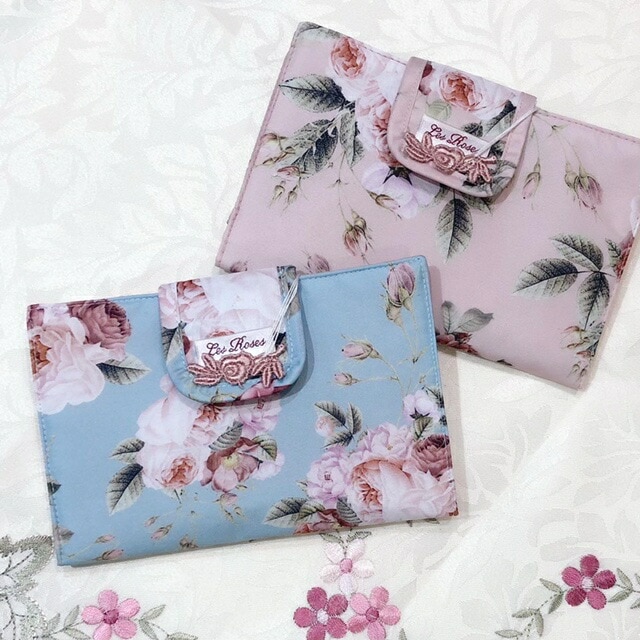 【メール便可】　ルドゥーテブロッサム　マルチケース　【薔薇雑貨　ローズ雑貨　薔薇柄　マスクケース　通帳ケース】
