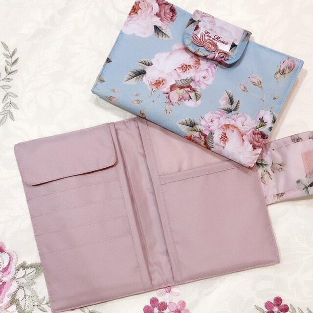 【メール便可】　ルドゥーテブロッサム　マルチケース　【薔薇雑貨　ローズ雑貨　薔薇柄　マスクケース　通帳ケース】