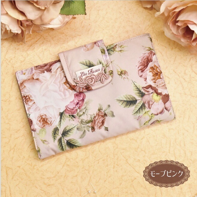 【メール便可】　ルドゥーテブロッサム　マルチケース　【薔薇雑貨　ローズ雑貨　薔薇柄　マスクケース　通帳ケース】