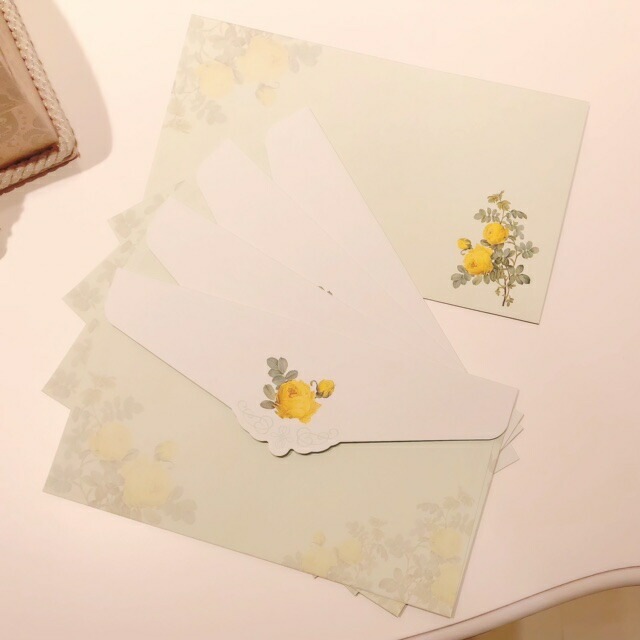 【メール便可】ルドゥーテ　封筒セット　【薔薇雑貨　ローズ雑貨　文房具　ステーショナリー　レターセット　お手紙】