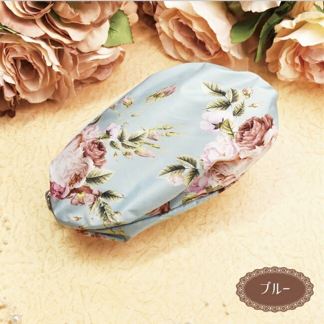 【メール便可】　ルドゥーテブロッサム　風船ポーチ　【薔薇雑貨　ローズ雑貨　薔薇柄　お化粧ポーチ　メイクポーチ】