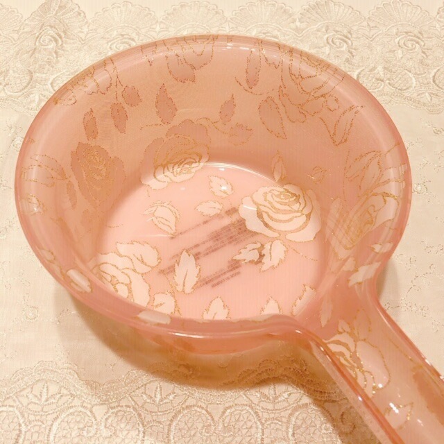 アクリルハンドペール　スウィートピンクローズ　【薔薇雑貨　ローズ雑貨　お風呂　バスグッズ　サニタリーグッズ　花柄　手桶　バスボウル】