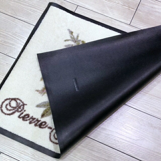 ルドゥーテ　エントランスマット　ホワイト　【薔薇雑貨　玄関マット　ラバーマット　ガーデンマット　薔薇柄マット　敷物】