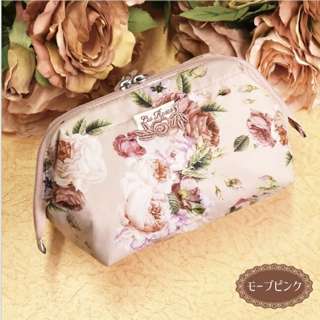 メール便可】 ルドゥーテブロッサム 口金ポーチM 【薔薇雑貨 ローズ  
