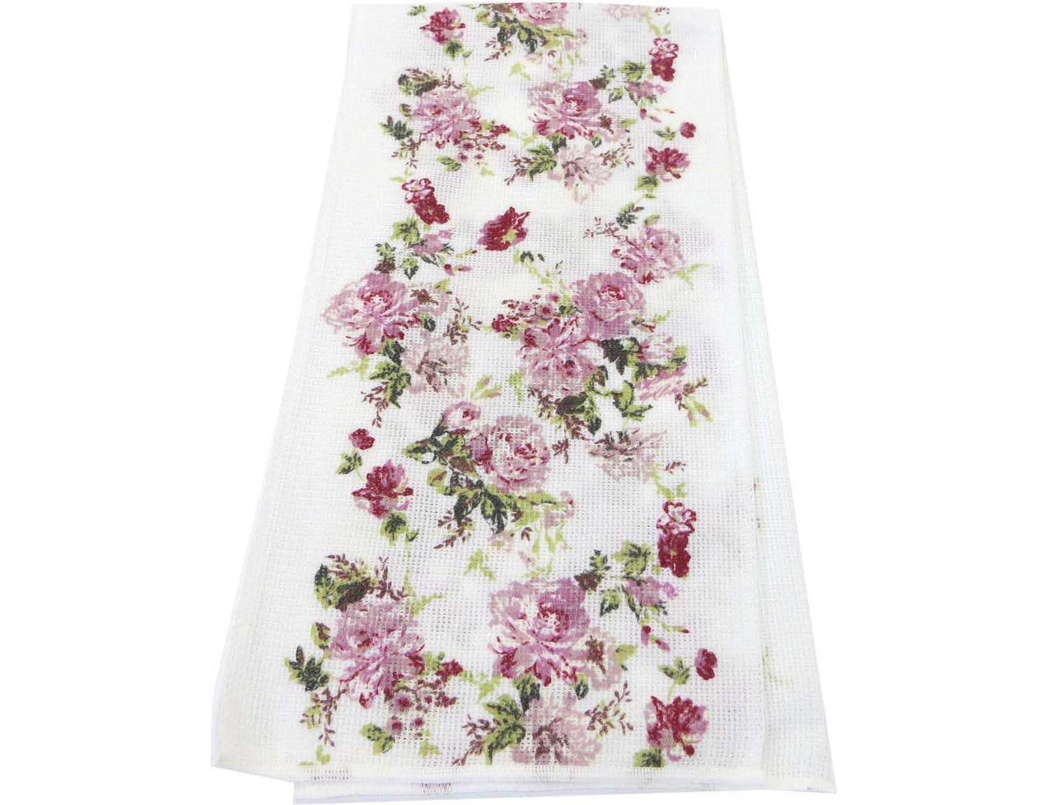 【メール便可】ボディタオル　ローラ　日本製　【薔薇雑貨　ローズ　花柄　バスグッズ　お風呂　サニタリー　ボディスポンジ　低刺激　綿　コットン】