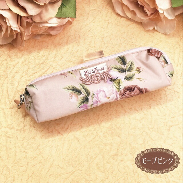 【メール便可】　ルドゥーテブロッサム　ペンポーチ　【薔薇雑貨　ローズ雑貨　薔薇柄　ペンケース　メイクポーチ】