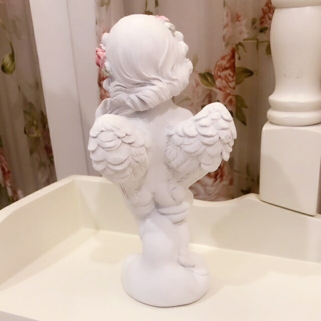 レターを手に持つ天使 【薔薇雑貨 ローズ エンゼル 天使 フェアリー インテリア オブジェ 置き物 ギフト プレゼント お祝い】