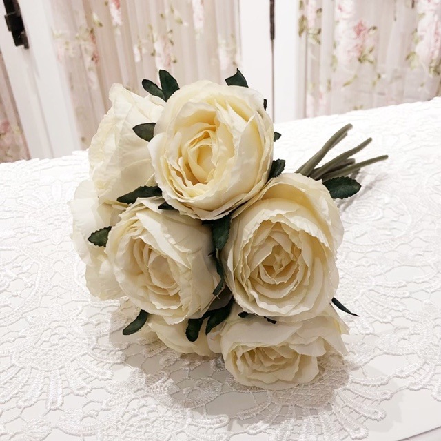 アーティフィシャルフラワー ローズブーケ(7束) 【薔薇雑貨 ローズ雑貨 造花 オブジェ 花 バラ】