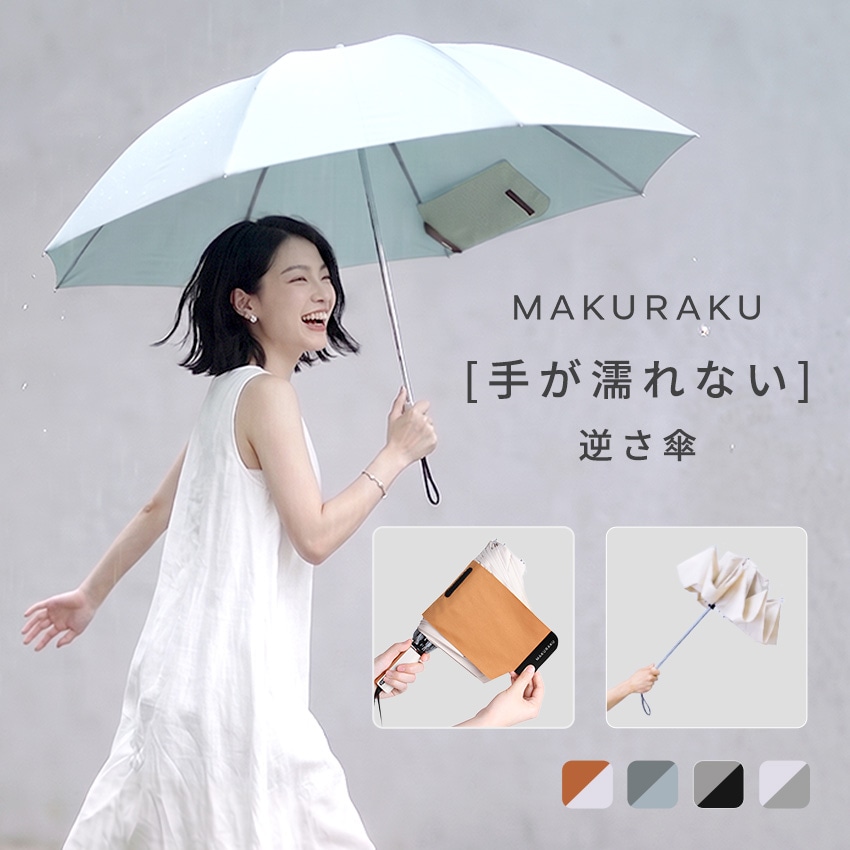 2026最新作 MAKURAKU 折りたたみ傘 自動開閉 綺麗にたためる 耐雨 撥水