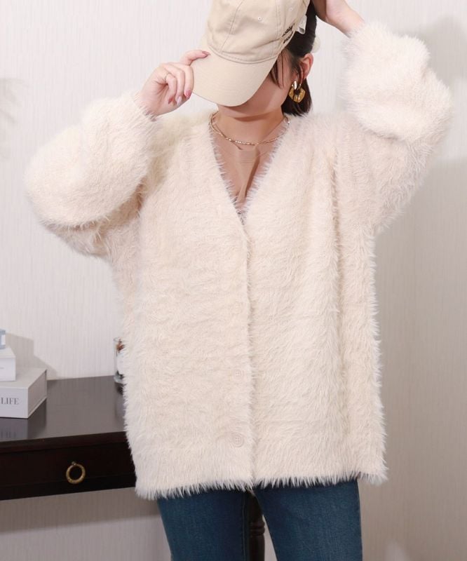 ヨリyoriシャギーカーディガン2019クリーニング済25300円 リベルモア|シャギーカーディガン|libelle more