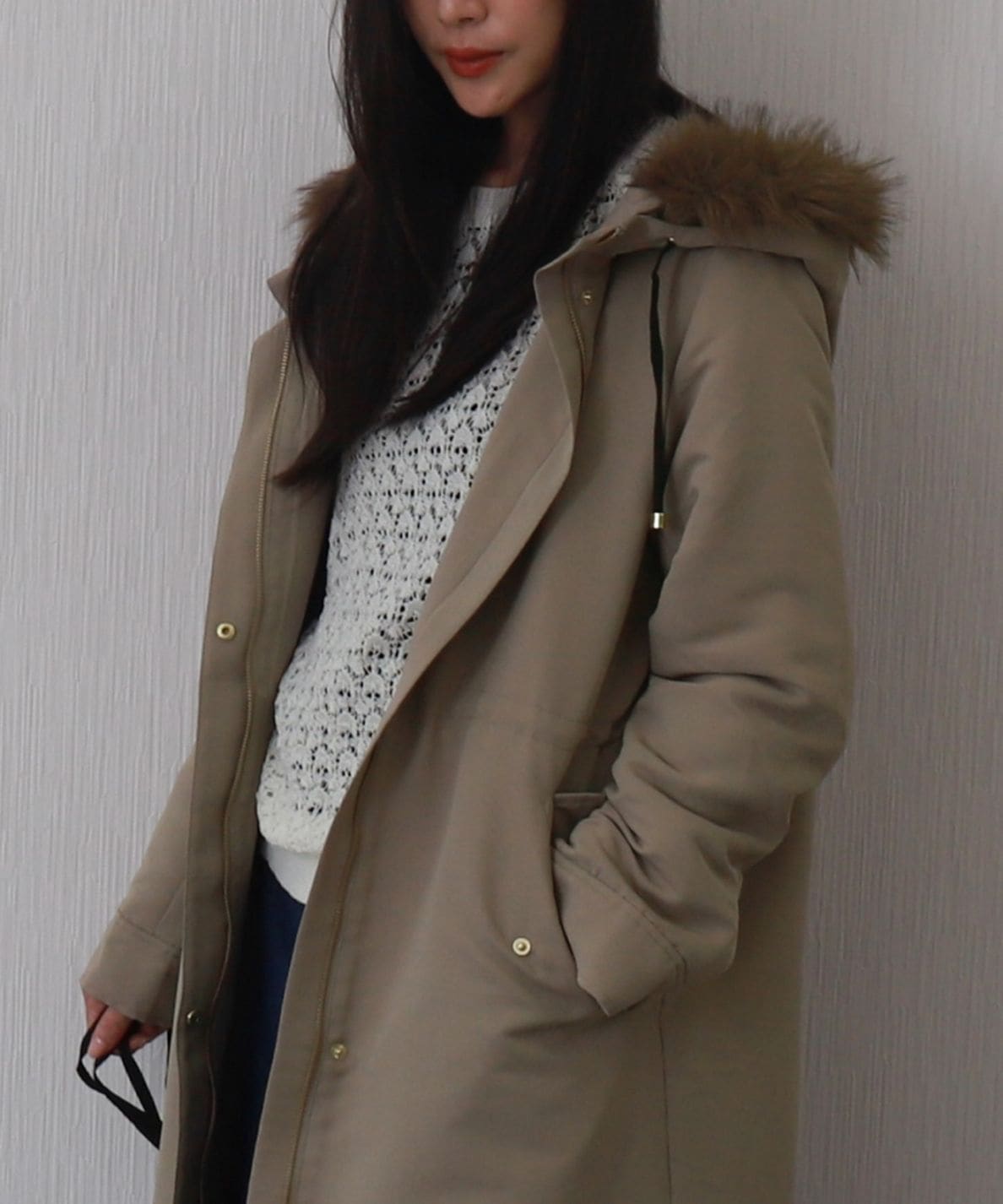 2414【MOCOLIFER】ボア付きモッズコート(M)フード付き　希少 2414【MOCOLIFER】ボア付きモッズコート(M)フード付き 希少 ボア