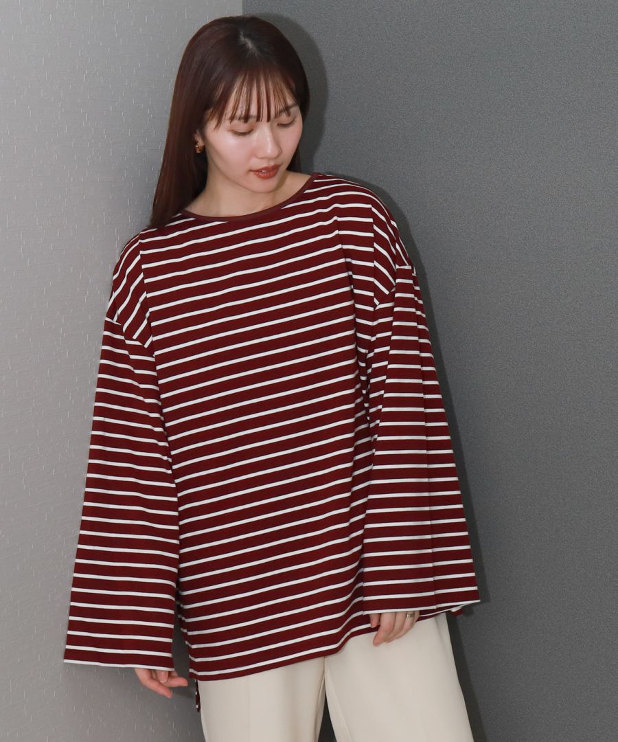 ebure）リュクスリネンストライプドルマンシャツ size36 ebure