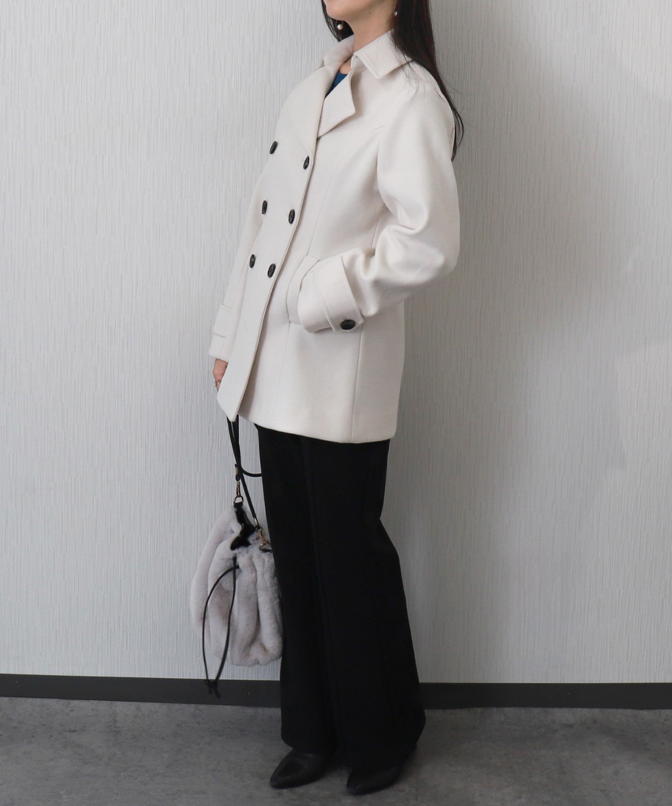 リベルモア|フェイクウールショート丈ピーコート|libelle more