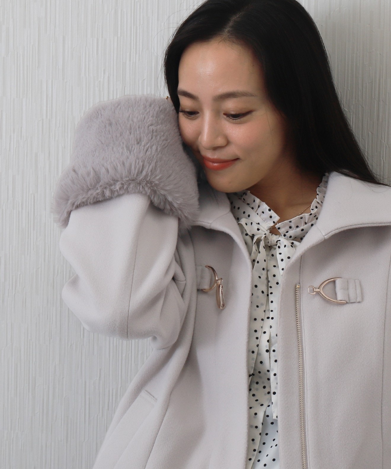 リベルモア|ビット付きファーショートコート|libelle more