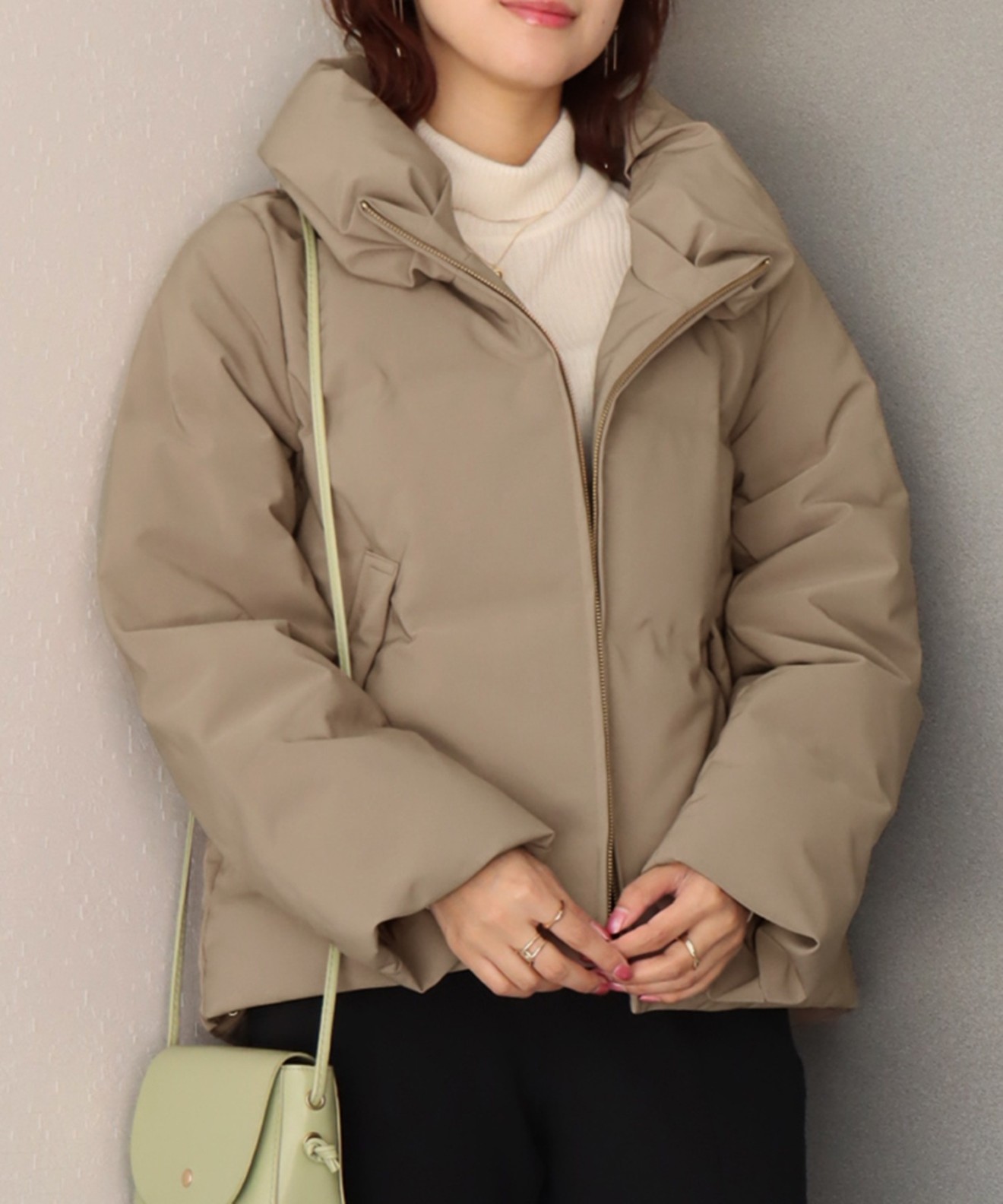 リベルモア|衿付きAラインシームレスダウン|libelle more
