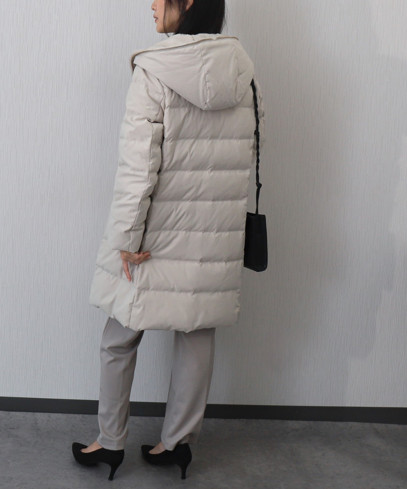 リベルモア|エコファーフードロングダウンコート|libelle more