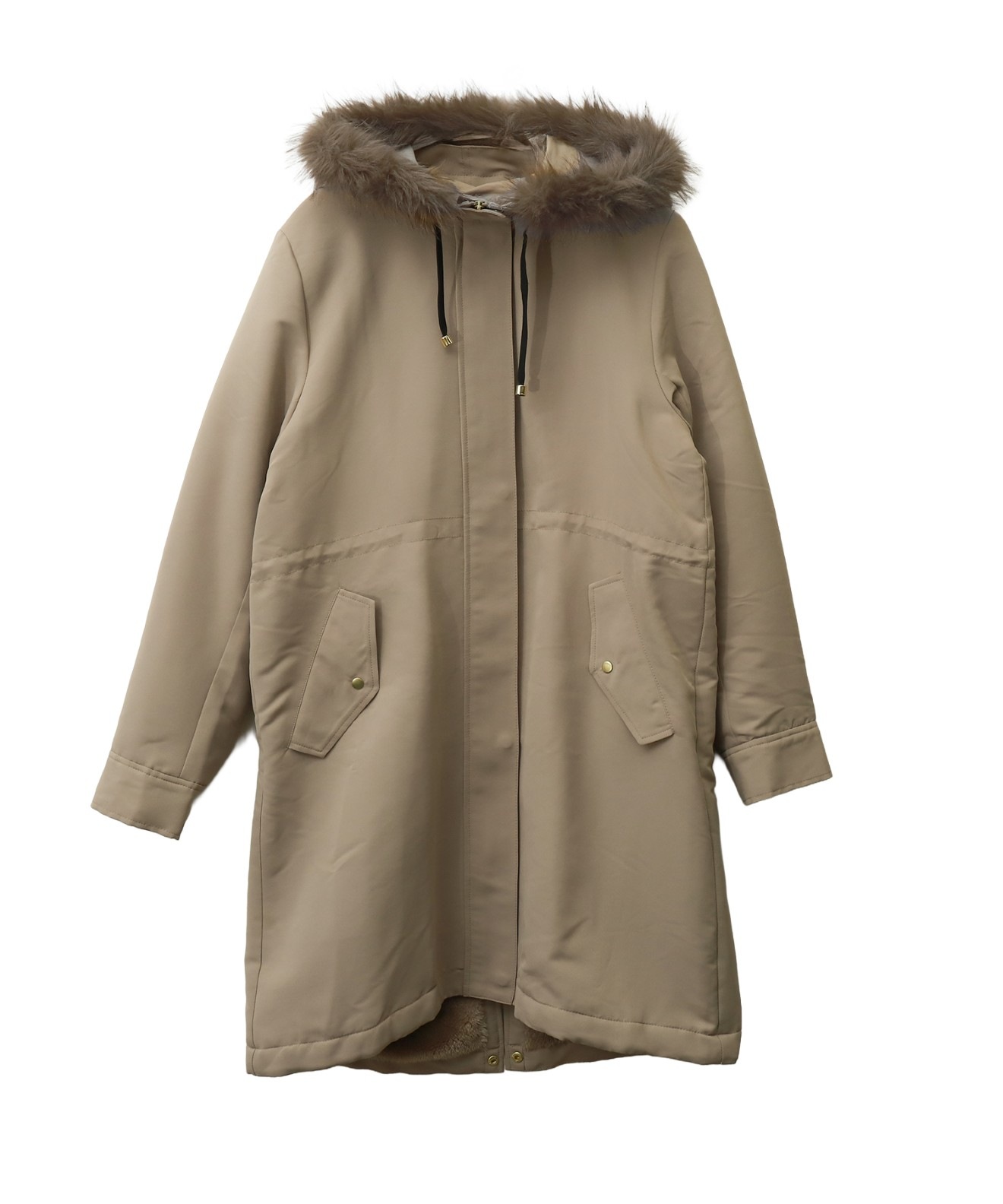 リベルモア|【撥水加工付】裏ボアフードモッズコート|libelle more