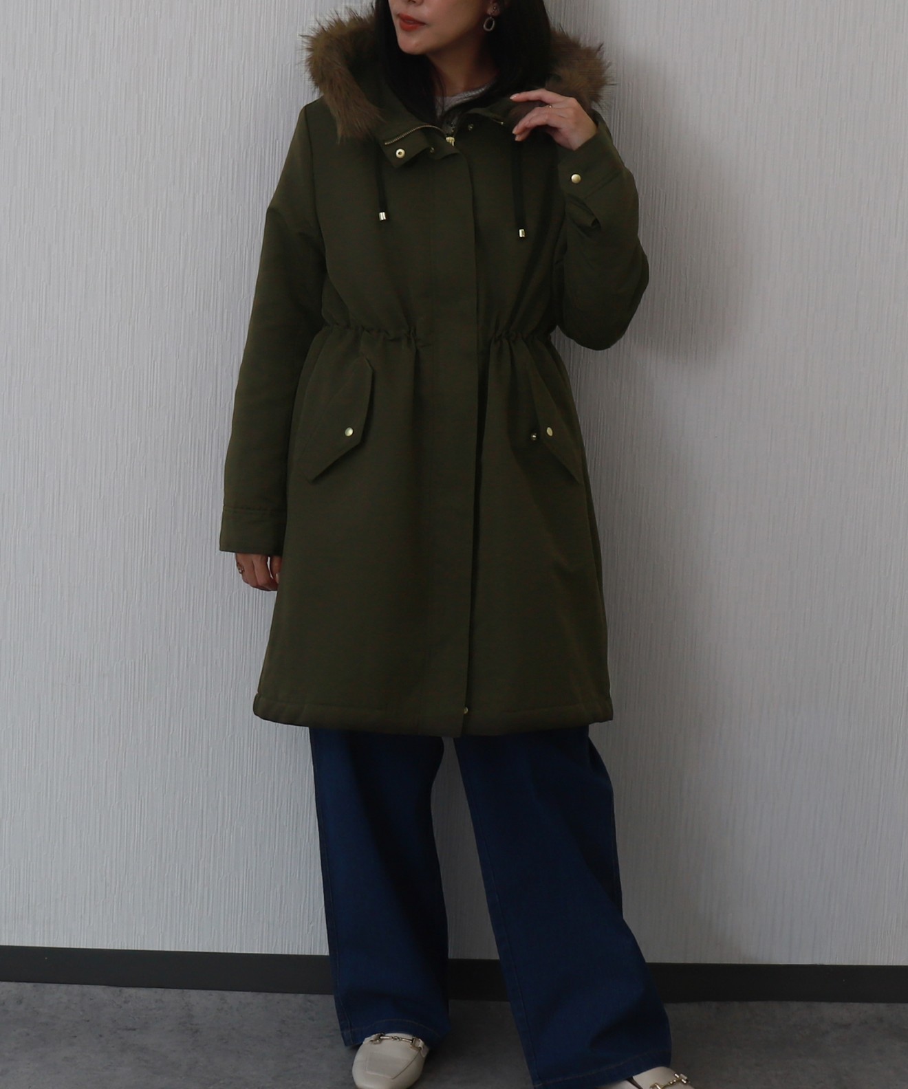 リベルモア|【撥水加工付】裏ボアフードモッズコート|libelle more