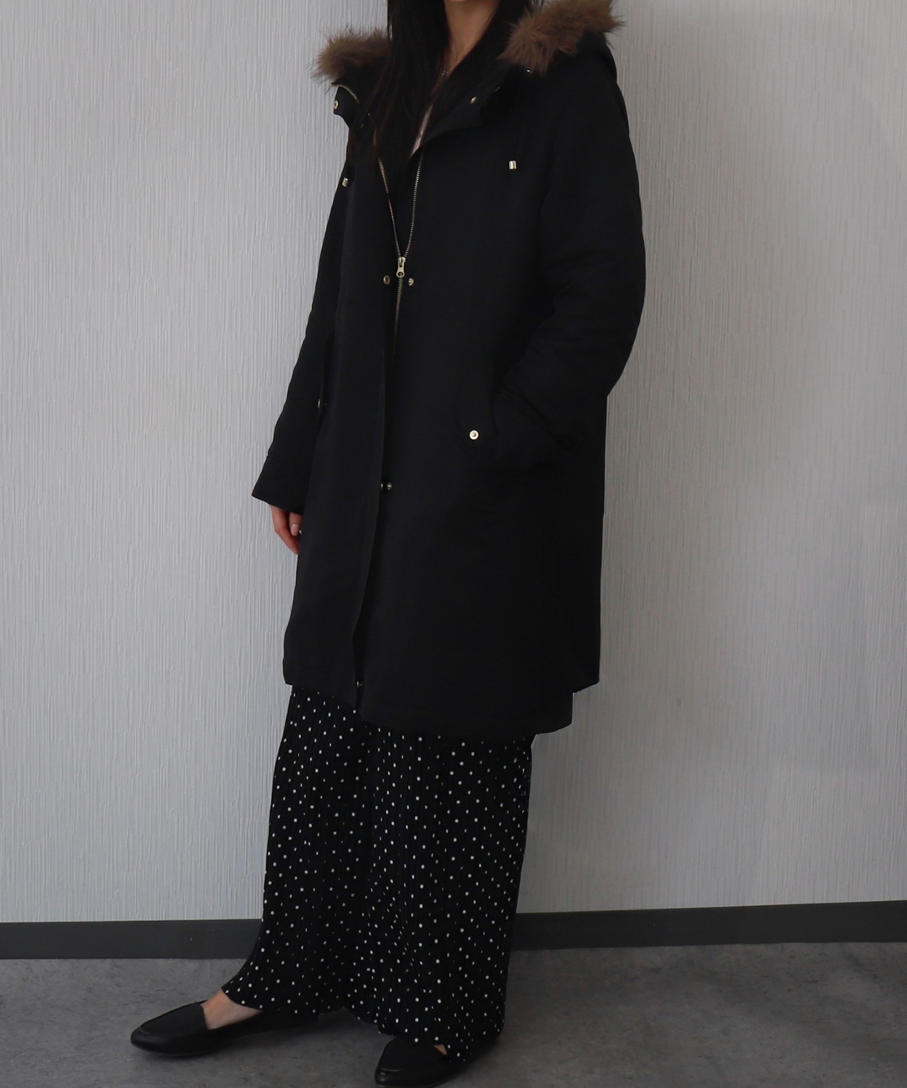 リベルモア|【撥水加工付】裏ボアフードモッズコート|libelle more