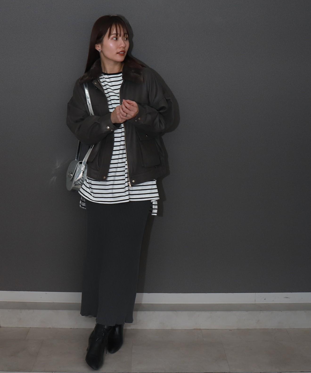 リベルモア|ファー襟付きヴィンテージライクスエードブルゾン|libelle more