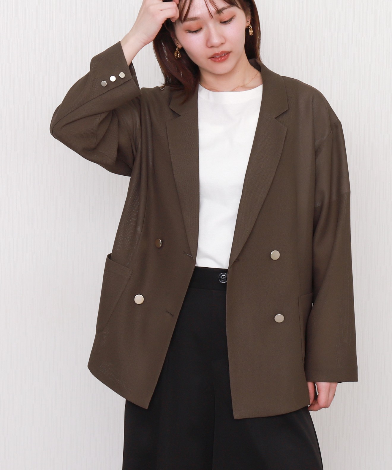 リベルモア|メッシュジャガードテーラードジャケット|libelle more