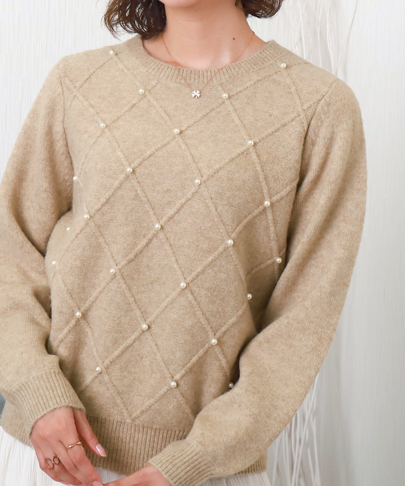APC ダイヤ柄ニット　未使用 AZUL BY MOUSSY（アズールバイマウジー） セーター ニット ダイヤ柄