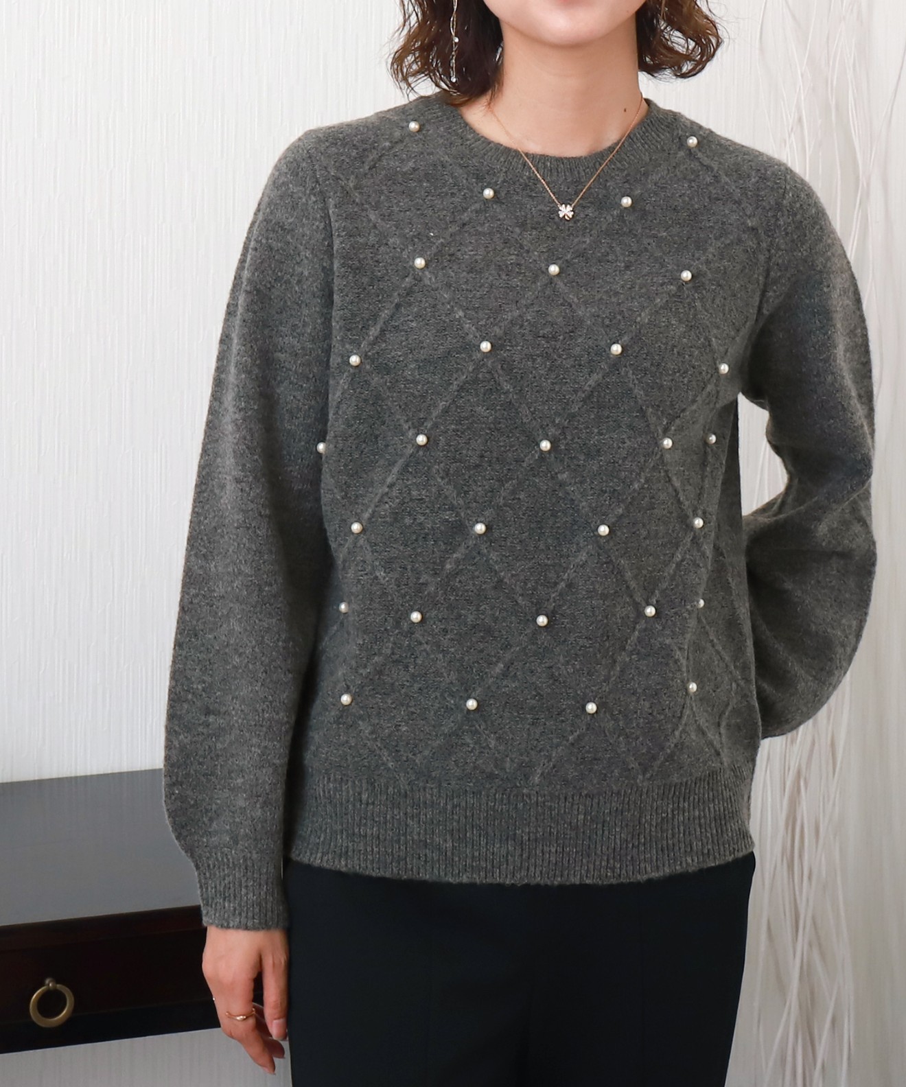 ミュベール　2019AW パールが可愛いニット MUVEIL Online Shop｜ミュベール公式オンラインショップ
