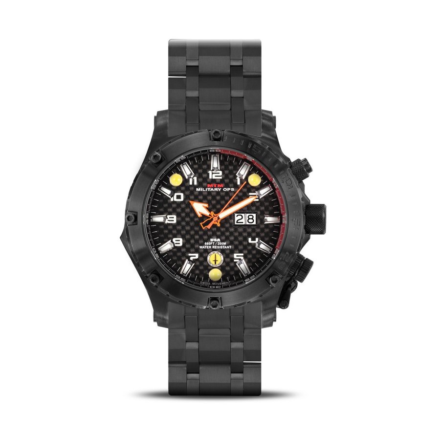 MTM WATCH VUL-TBK-BKCB-MBTI Vulture Black Carbon Dial - Tit Band