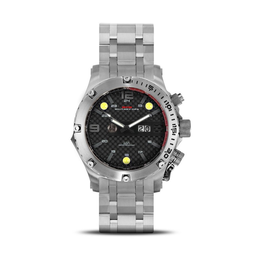 MTM WATCH VUL-TSL-BKCB-MBTI Vulture Silver Black Dial - Tit Band