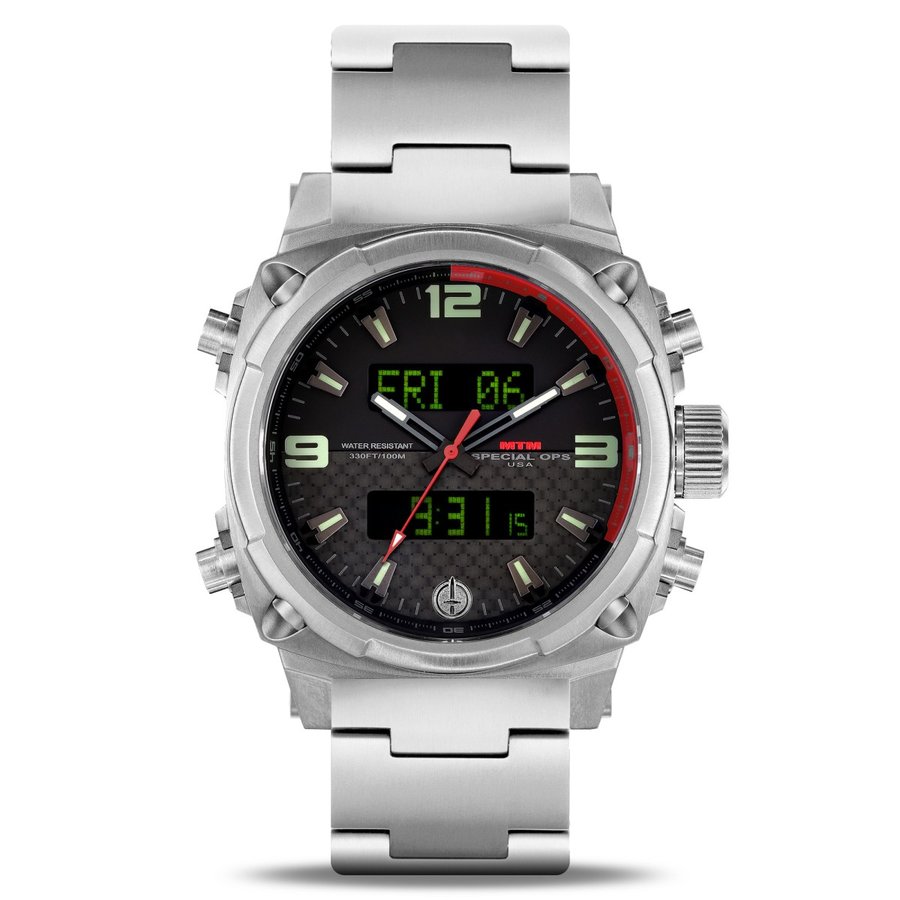 MTM WATCH AS2-TSL-CBRD-MBTI Air Stryk II Silver - ASIICR - Tit Band