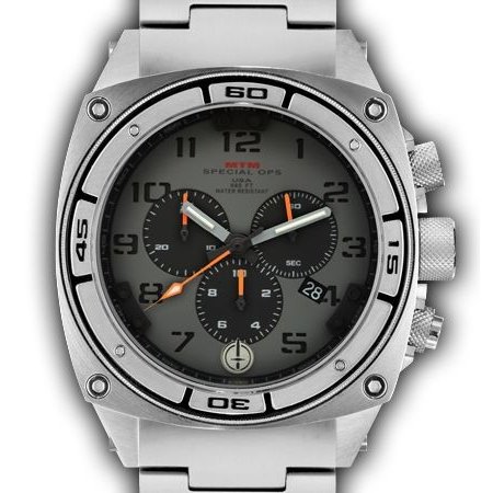 MTM WATCH PR2-TSL-GBB1-MBTI-OH Predator II Silver Tit GBB01 - Tit Band - Orange Hand