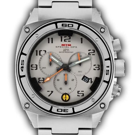 MTM WATCH PR2-TSL-TTG1-MBTI-OH Predator II Silver Tit TTG01 - Tit Band - Orange Hand