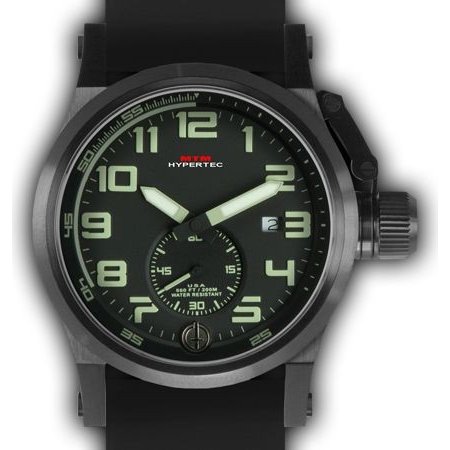 MTM WATCH HC1-SB4-BKLM-BR2B-A Hypertec Chrono 1A Black Black-Lumi Dial - Black Rubber II - Black Buckle