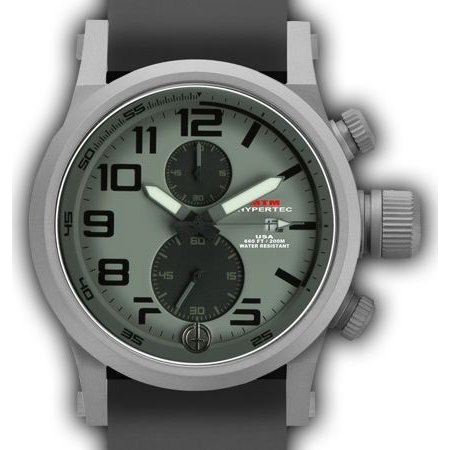 MTM WATCH HC2-SG4-GREY-GR2S-A Hypertec Chrono 2A Grey Grey Dial - Grey Rubber II- Silver Buckle
