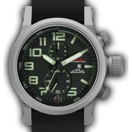 MTM WATCH HC2-SG4-BKLM-GR2S-A Hypertec Chrono 2A Grey Black-Lumi Dial - Grey Rubber II- Silver Buckle