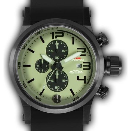 MTM WATCH HC3-SB4-LUMI-BR2B-A Hypertec Chrono 3A Black Lumi Dial - Black Rubber II - Black Buckle